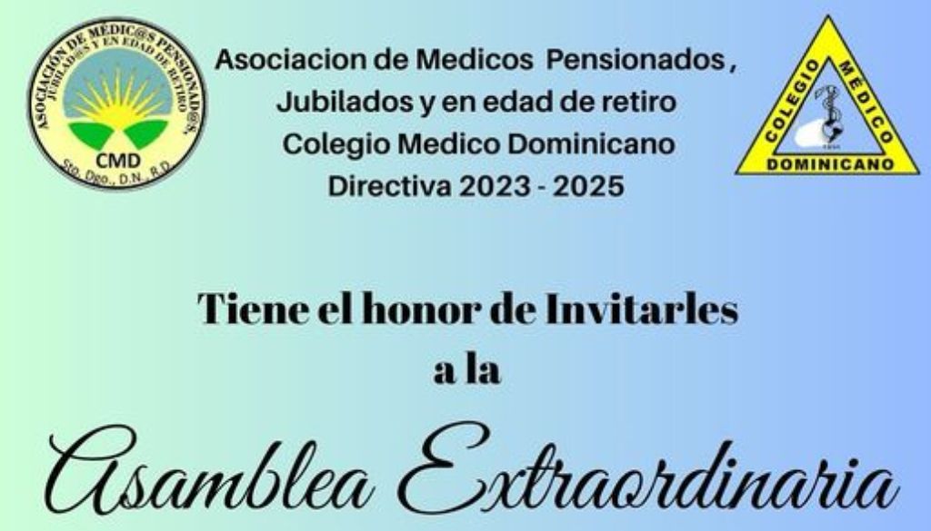 Asociación Médicos Pensionados invita a Asamblea Extraordinaria 